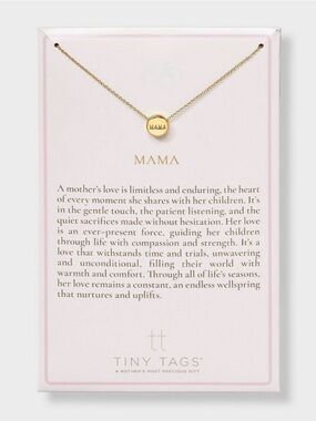 Rare Tiny Tags Gold-tone 'Mama' Necklace